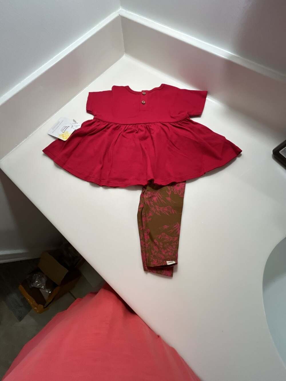 Burt's Bees Baby Organic Cotton Peplum Top and Legging Set